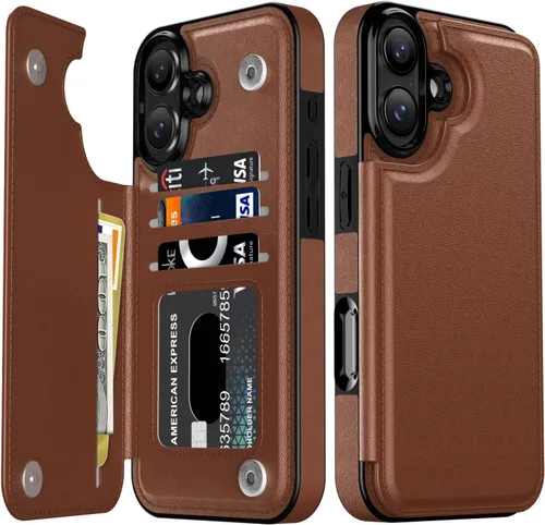 Vista 277 de LETO para iPhone 15 Pro Funda tipo cartera - Tapa tipo folio con patada - Diseños de moda - Tarjetero - Funda protectora para mujeres y niñas - 6.1