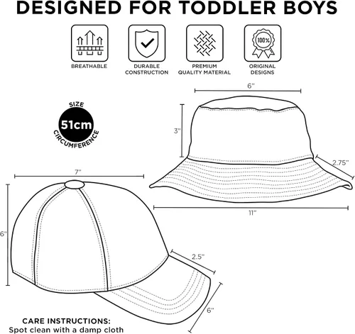 Vista 6 de Paw Patrol Toddler Sun Hat or Kids Baseball Cap and Matching Bucket Hat for Beach Age 2-4