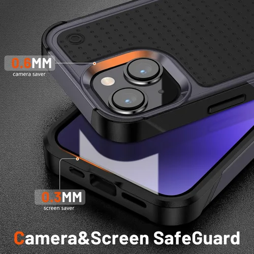Vista 302 de Jeylly Funda para iPhone SE/Funda para iPhone 5S, Exterior de Plástico Duro que Absorbe Golpes + Interior de Silicona de Goma Defensor contra