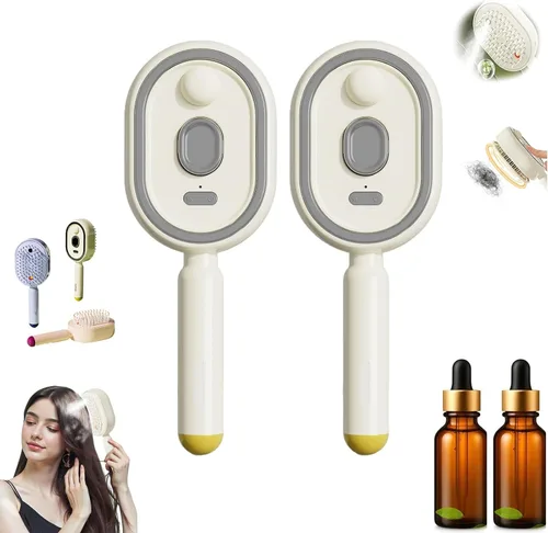 Vista 7 de 2026 New Electric Steam Brush, Electric Steam Brushs for Hair, 2 in 1 Misting Hair Brushes with Water Spray for Both Long and Short Hair, Reduce