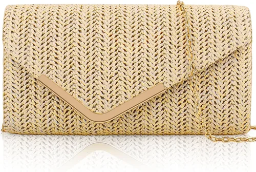 Vista 17 de Bolso de mano Larcenciel para mujer, bolso de lentejuelas brillante con cadena, bolso de noche con destellos para fiestas y graduaciones