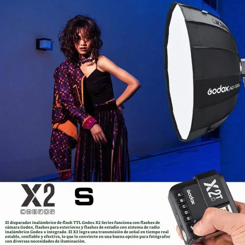 Vista 6 de GODOX X2T-C TTL Trigger Flash para Canon EOS Cámaras 1/8000s HSS TTL Función Manual Disparador con paño limpio