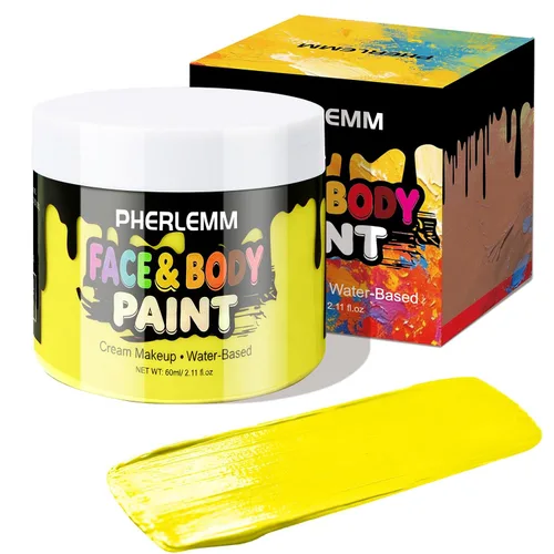 Vista 9 de Pintura blanca del cuerpo de la cara 2 fl oz, pintura a base de Blanco