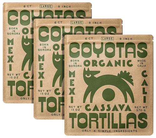 Vista 11 de Coyotas - Tortillas de yuca - Pequeñas 4 pulgadas, 12 unidades (3 paquetes)