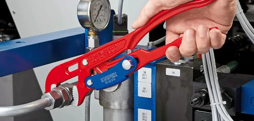 Vista 3 de KNIPEX Herramientas - Llave de tubo de patrón sueco, ajuste rápido en forma de S (8360015)