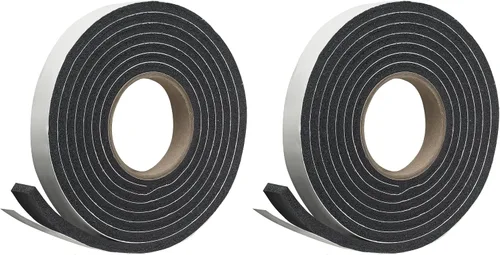 Vista 10 de Frost King R516H - Cinta de espuma de goma de esponja de 1-1/4 pulgadas por 7/16 pulgadas por 10 pies de grosor, color negro
