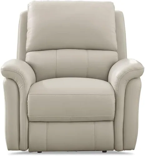 Vista 11 de Hydeline Erindale Zero Gravity Power - Sofá biplaza reclinable de cuero de grano superior, color gris cuarzo Quartz gris