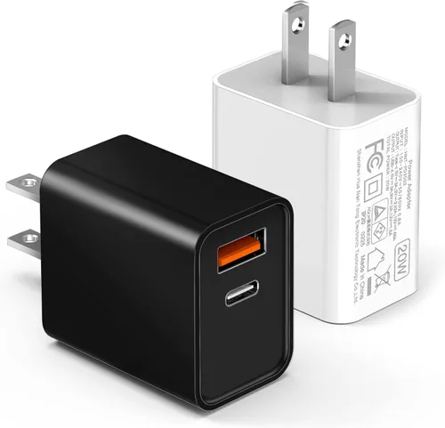 Vista 11 de Cargador de pared USB C de 20 W para iPhone 17/16/15/14/13/13 Mini/13 Pro Max/12/12 Pro/12 Pro Max Cube, paquete de 2 unidades de doble puerto