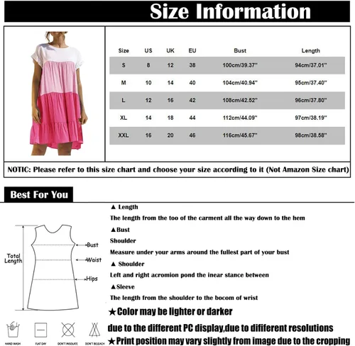 Vista 7 de FQZWONG Vestidos para mujer, casuales, holgados, acampanados, para fiesta, club, playa, talla grande, verano, sexy, hawaiano, para vacaciones
