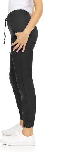 Vista 6 de MediChic Mini Marilyn - Pantalones médicos tipo deportivo, con cintura elástica en 4 direcciones y cuatro bolsillos Negro