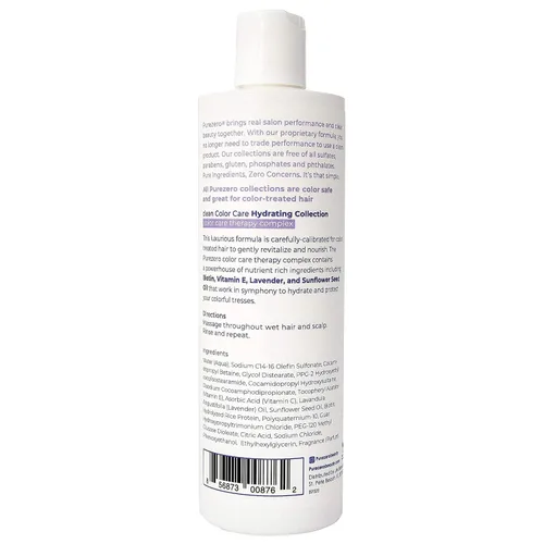 Vista 8 de Purezero Clean Color Care - Juego de champú y acondicionador hidratante, tonificación, equilibrio para cabello teñido - Hidrata el cabello seco
