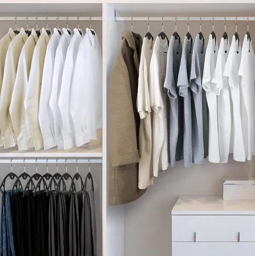 Vista 2 de Perchas de terciopelo para ropa, paquete de 30 unidades sin protuberancias ultrafinas que ahorran espacio, gancho giratorio de 360 grados resistente