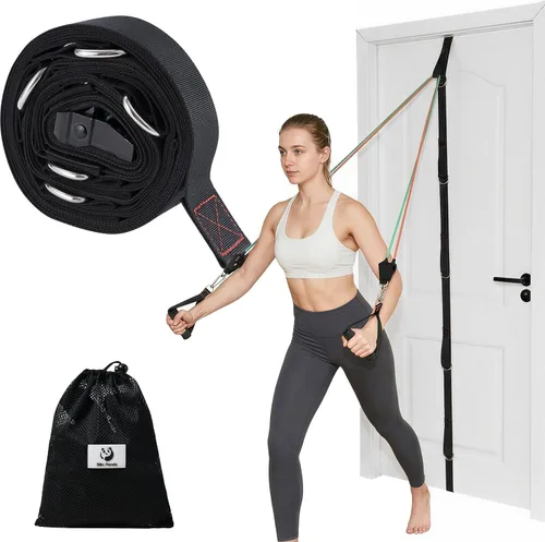 Vista 8 de Slim Panda Door Anchor Strap for Resistance Bands, Door Exercise Equipment with Secure Buckle & No Drill Setup, Multi Point Anchor Gym Attachment