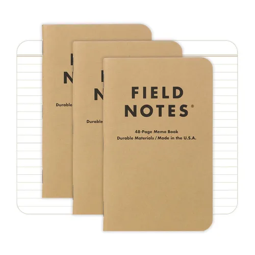 Vista 11 de Field Notes: Paquete Original de Kraft de 3 - Papel Mixto (1 Gráfico/Cuadrícula, 1 Rayado/Lineado, 1 Liso/Blanco) Cuadernos de Notas - Cuadernos