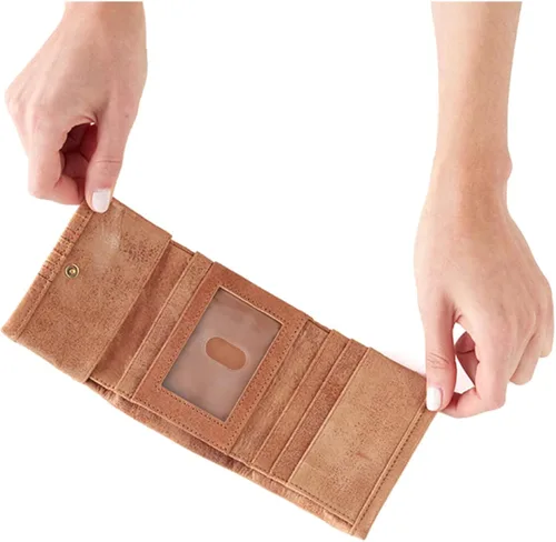 Vista 3 de HOBO Women's Keen Mini Trifold Wallet - Bf-22629Tan