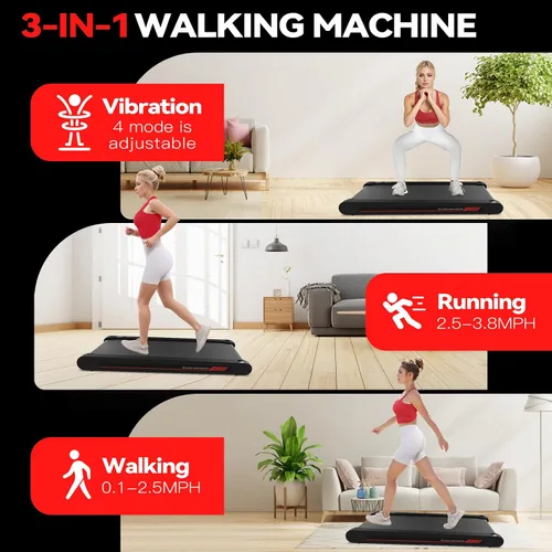Vista 3 de Sperax Walking Treadmill Pad with APP, 3 in 1 Under Desk Treadmill, 400W Low Noise Walking Vibration Pad with Remote Control,Portable Treadmills for
