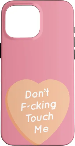Vista 19 de Don't F Touch Me - Carcasa para iPhone 17, diseño de texto de corazón