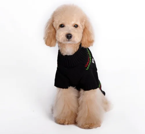 Vista 2 de Suéter festivo para mascota con diseño de reno Suéter para perro navideño Prendas tejidas cálidas para invierno par a mascotas, m Reno de dibujos