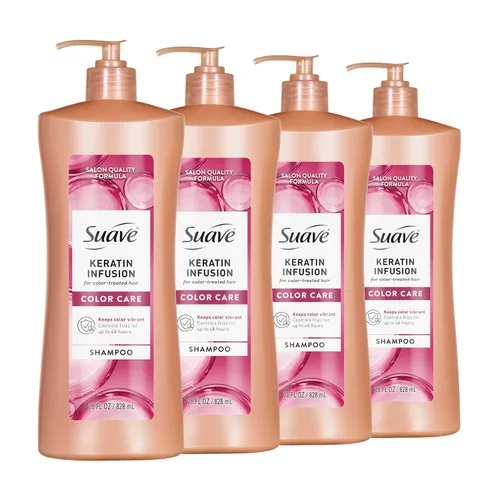 Vista 12 de Suave Professionals - Champú para el cuidado del color para el cabello tratado con color, infusión de queratina, champú protector de color, 28 onzas