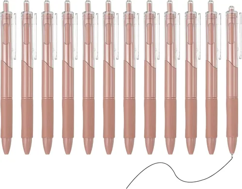 Vista 9 de PATIKIL Paquete de 12 bolígrafos retráctiles de 0.020 in, bolígrafos de tinta de gel negra, bolígrafo retráctil, punta fina, escritura suave, lindos