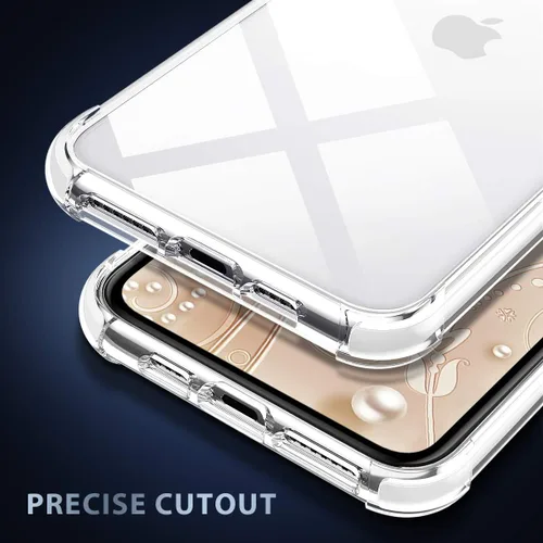 Vista 4 de MATEPROX Compatible con iPhone Xs Max, funda rígida de TPU híbrida transparente con delgada funda protectora a prueba de golpes para iPhone Xs Max