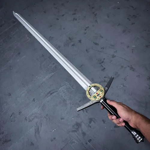 Vista 35 de Espada larga de caza de brujo de espuma medieval de 41 pulgadas para cosplay LARP disfraz Halloween