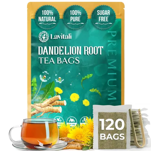 Vista 29 de Lavitali, Bolsas de té de raíz de bardana 60 bolsas, té de hierbas 100% puro Sin cafeína, bolsa de filtro ecológica rica en antioxidantes