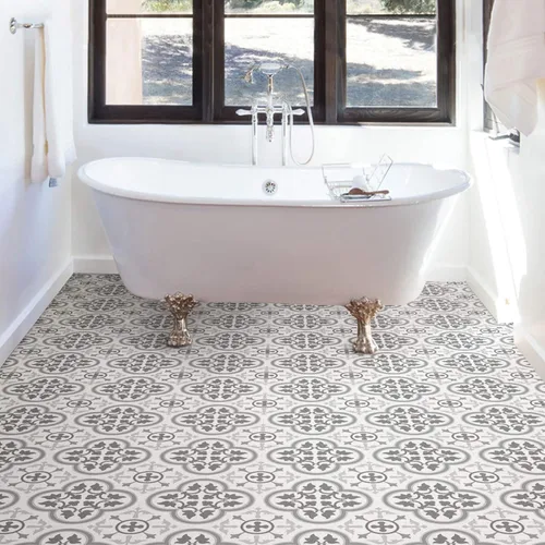 Vista 3 de FloorPops FP2953 Remy - Azulejos para suelo (pelar y pegar, color gris)