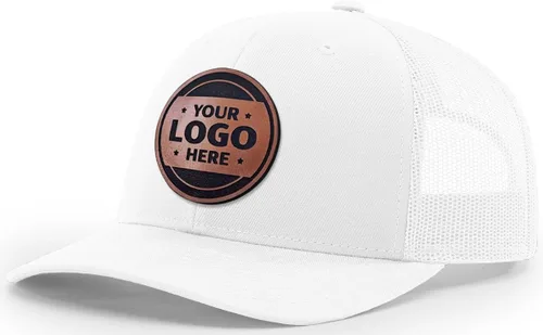 Vista 61 de Sombrero de parche de cuero de camionero personalizado grabado con láser