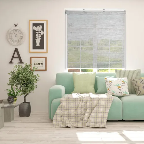 Vista 9 de ARLO BLINDS Persiana enrollable de tela de tejido natural, transparente, filtro de luz, inalámbrica, 22 pulgadas de ancho x 60 pulgadas de alto