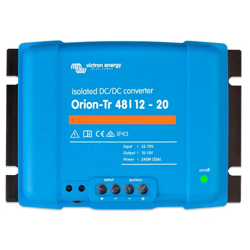Vista 9 de Victron Energy Orion-Tr Convertidor de CC a CC - 12/12 voltios 9 amperios 110 vatios - Protección IP43 - para sistemas de batería dual - Aislado