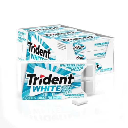 Vista 11 de Trident Goma de mascar blanca sin azúcar con xilitol, menta, 180 bolsas resellables a granel (paquete de 16)