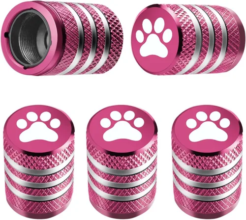 Vista 52 de Tapones para vástago de válvula de neumático, paquete de 5, tapa de aire de neumático N2, metal nitrógeno con forro de plástico, resistente a