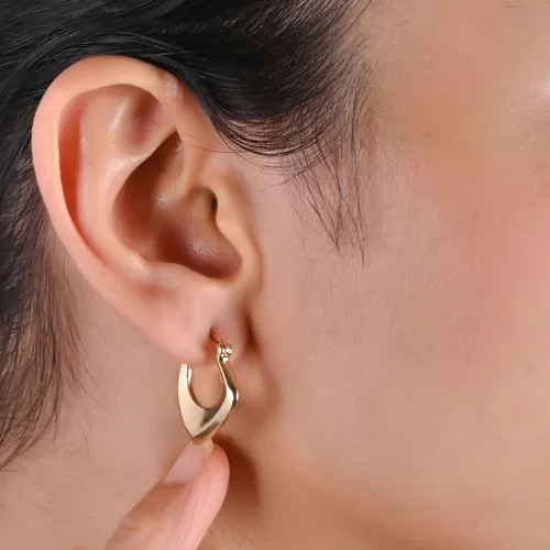 Vista 74 de Gempires - Aretes ligeros y gruesos, delicados y minimalistas, hipoalergénicos, chapados en oro, sin deslustre, diseño clásico, para uso diario