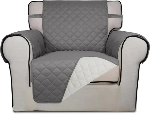 Vista 75 de PureFit - Funda de sofá acolchada reversible, protector de muebles impermeable, funda de sofá lavable con espuma antideslizante y correas elásticas