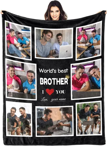 Vista 12 de Envía al Día Siguiente, Manta Personalizada con Texto en Imagen, Manta Personalizada de Collage de Fotos, Manta de Franela Personalizada, Regalos
