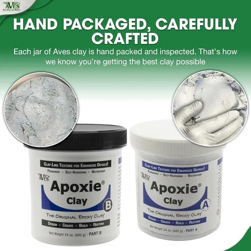 Vista 6 de Aves Apoxie Clay - 2 partes (A y B) auto endurecimiento, arcilla para modelar - Arcilla blanca Apoxie de 3 libras