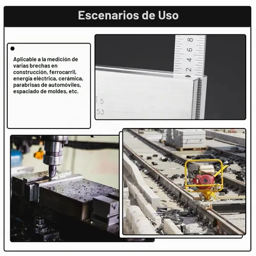 Vista 5 de Medidor cónico de espesor, herramienta de medición de cuña de soldadura (0.394 a 0.599 pulgadas)