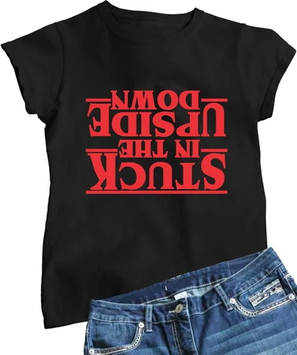 Vista 30 de Go All Out Camiseta para mujer Stuck in The Upside Down