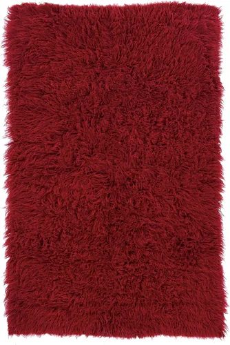 Vista 9 de Linon Flokati - Alfombra de 2 pies por 5 pies, 49.38 oz, borgoña