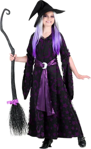 Vista 2 de Girls Purple Moon Witch Costume