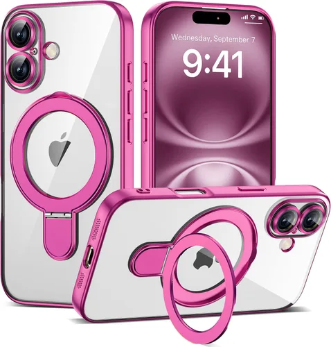 Vista 27 de Funda compatible con iPhone 12 con soporte de anillo magnético invisible [compatible con Mag-Safe] [Protector completo de lente de cámara] Funda