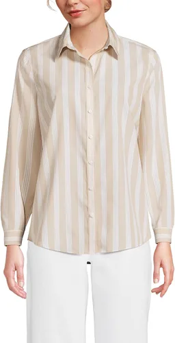 Vista 33 de Lands' End - Camisa de manga larga de cordón Pinwale para mujer