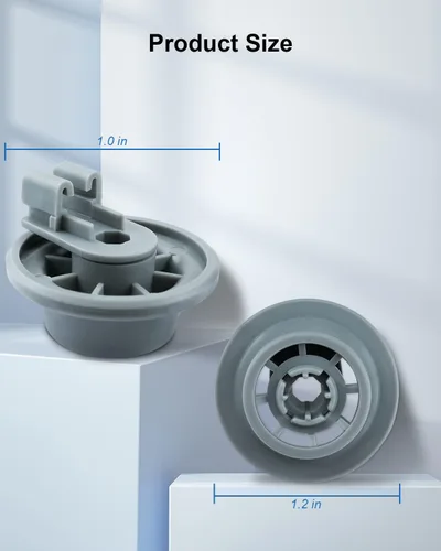 Vista 4 de 611475 Montaje de rueda inferior para lavavajillas - gris, apto para Bosch Reemplazar #bsh-00611475 1559847 AH3477735 AH8727387 Paquete de 4