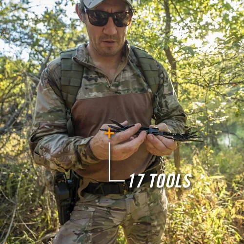 Vista 7 de Gerber Gear Truss Multiherramienta, regalos para hombres, alicates de punta de aguja EDC 17 en 1, incluye cuchillo de bolsillo, destornillador