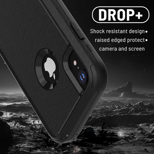 Vista 5 de X-belmox Funda para iPhone XR [a prueba de caídas] [a prueba de golpes] Funda de protección contra caídas de servicio pesado de 3 capas para iPhone