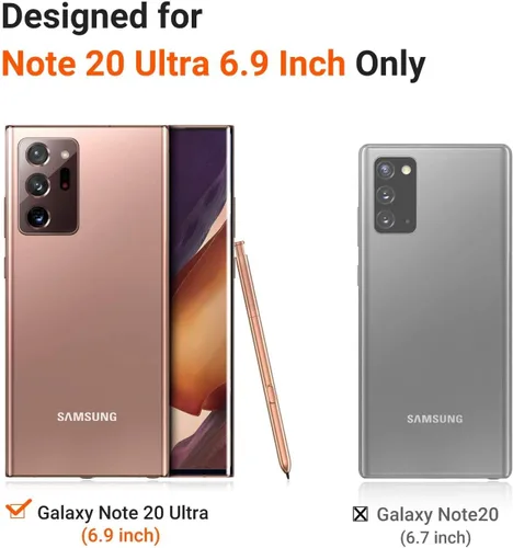 Vista 2 de Funda para Samsung Galaxy Note Ultra 20, protección contra caídas de cuerpo completo, resistente con clip para cinturón, funda resistente