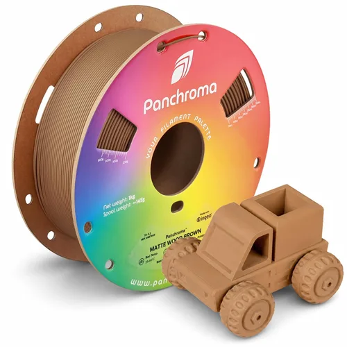 Vista 32 de Polymaker Panchroma - Filamento PLA mate de 0.07 in, 2.2 lbs, madera de Madera mate de doble degradado