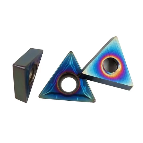 Vista 6 de 10 piezas TCMT21.51/TCMT110204 Insertos de carburo con revestimiento nano-azul. El inserto TCMT es adecuado para portabrocas de torneado de 91°