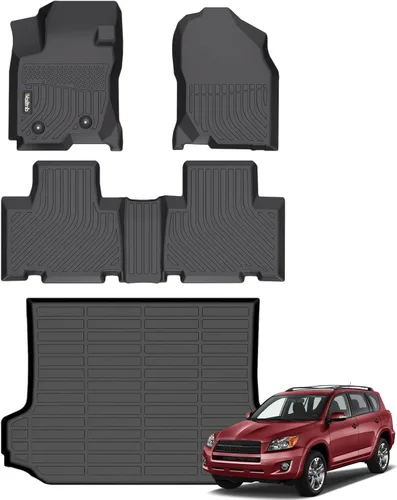 Vista 179 de Tapetes de piso para todo clima y forro de carga con respaldo para Chevrolet Suburban de 7 asientos 2021-2025 / GMC Yukon XL de 7 asientos